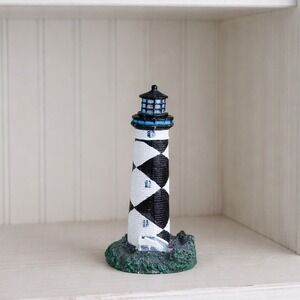 Cape Lookout NC Lighthouse Mini Figurine Resin Coastal Decor